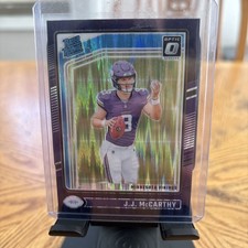 2024 Panini Donruss Optic - Rated Rookie J.J. McCarthy Purple Shock Color Match