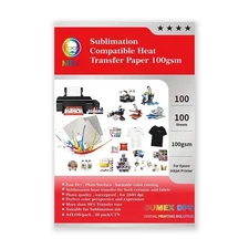 100 Sheets Quality A4 Dye Sublimation Paper Desktop Inkjet Printer Heat Transfer