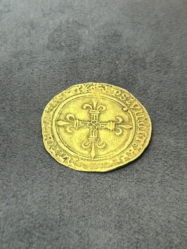 1498-1515 Luis XII 1 ecu de oro con sol moneda francesa Francia súper rara $$ - Imagen 9 de 20