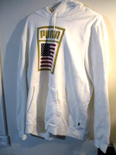PUMA Essentials Big Logo Men's Hoodie, Large - White American Flag
