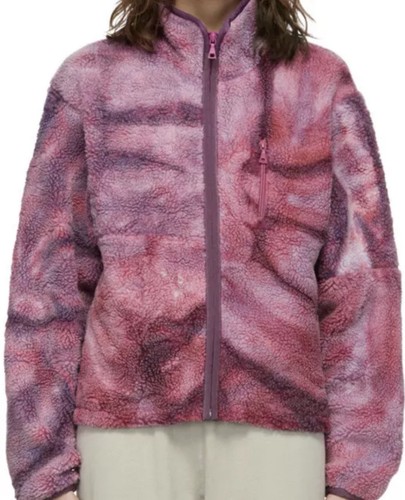 John Elliott Patchwork Batik Rosa Lila Polar Fleece Jacke Größe M - Bild 3 von 5