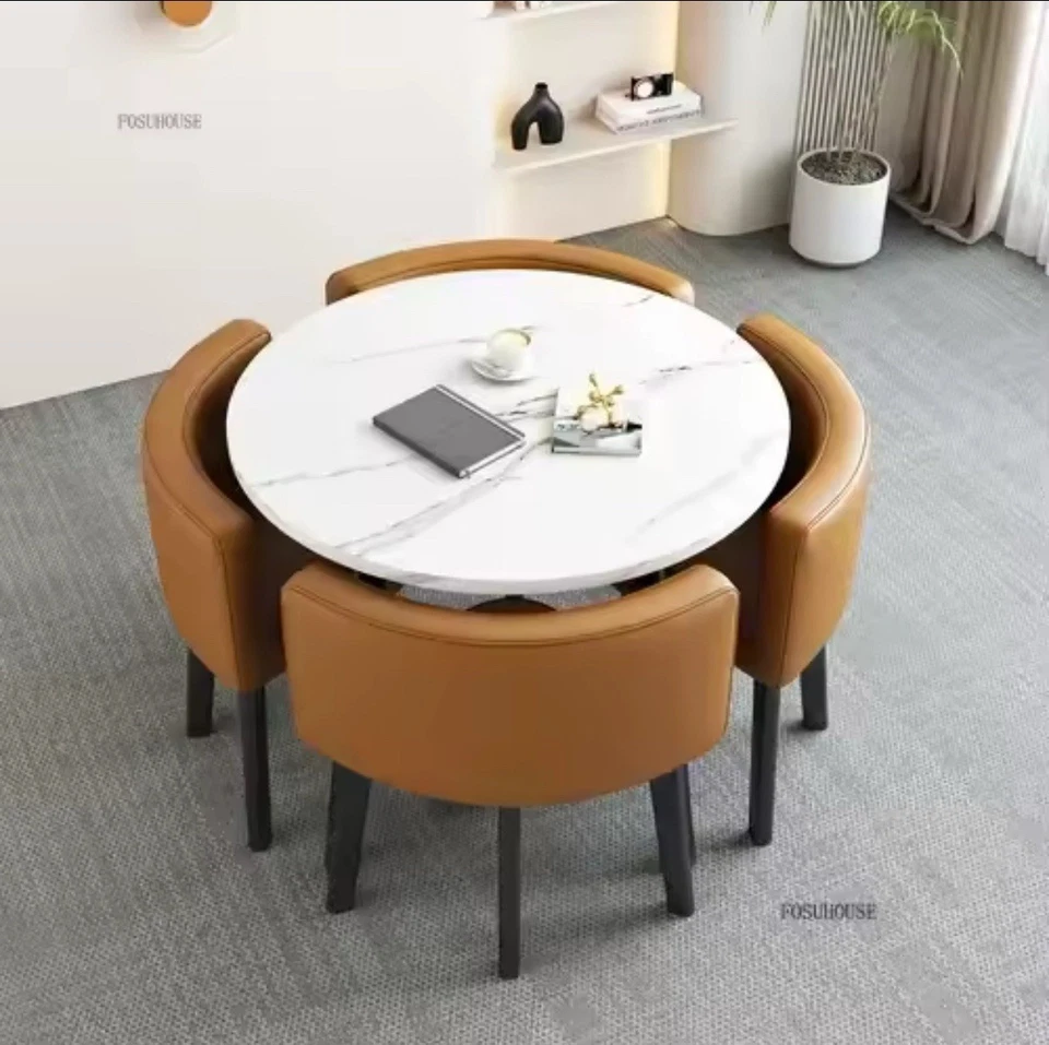 Round Dining Tables Set for Dining Room Furniture Kitchen Dining Table Set with - Image 2 of 4