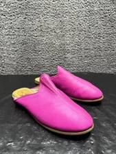 Sabah Condesa Pink Handmade Lightweight Leather Slip On Baba Mule Womens Size 41