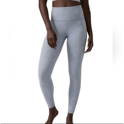 Athleta Elation Textured Tight Dreamweaver Blue Star Activewear Size Medium Gym