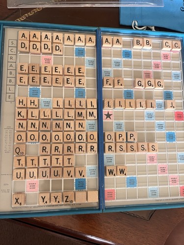 Vintage 1977 Blue Travel Edition Scrabble Brand Crossword Game- Complete - Picture 14 of 15