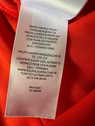 Ralph Lauren Maxikleid Damen Größe 2 rot Blumen fließend ärmellos A-Linie V-Ausschnitt - Bild 12 von 12