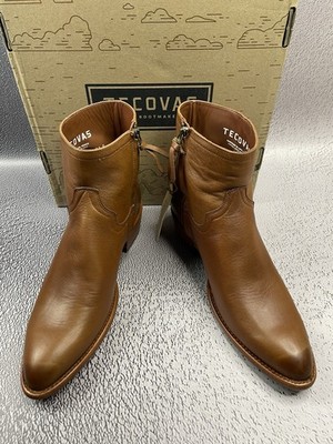 Tecovas Damen The Lucy Jenny braune honigfarbene Kalbsleder-Booties Größe 12 B
