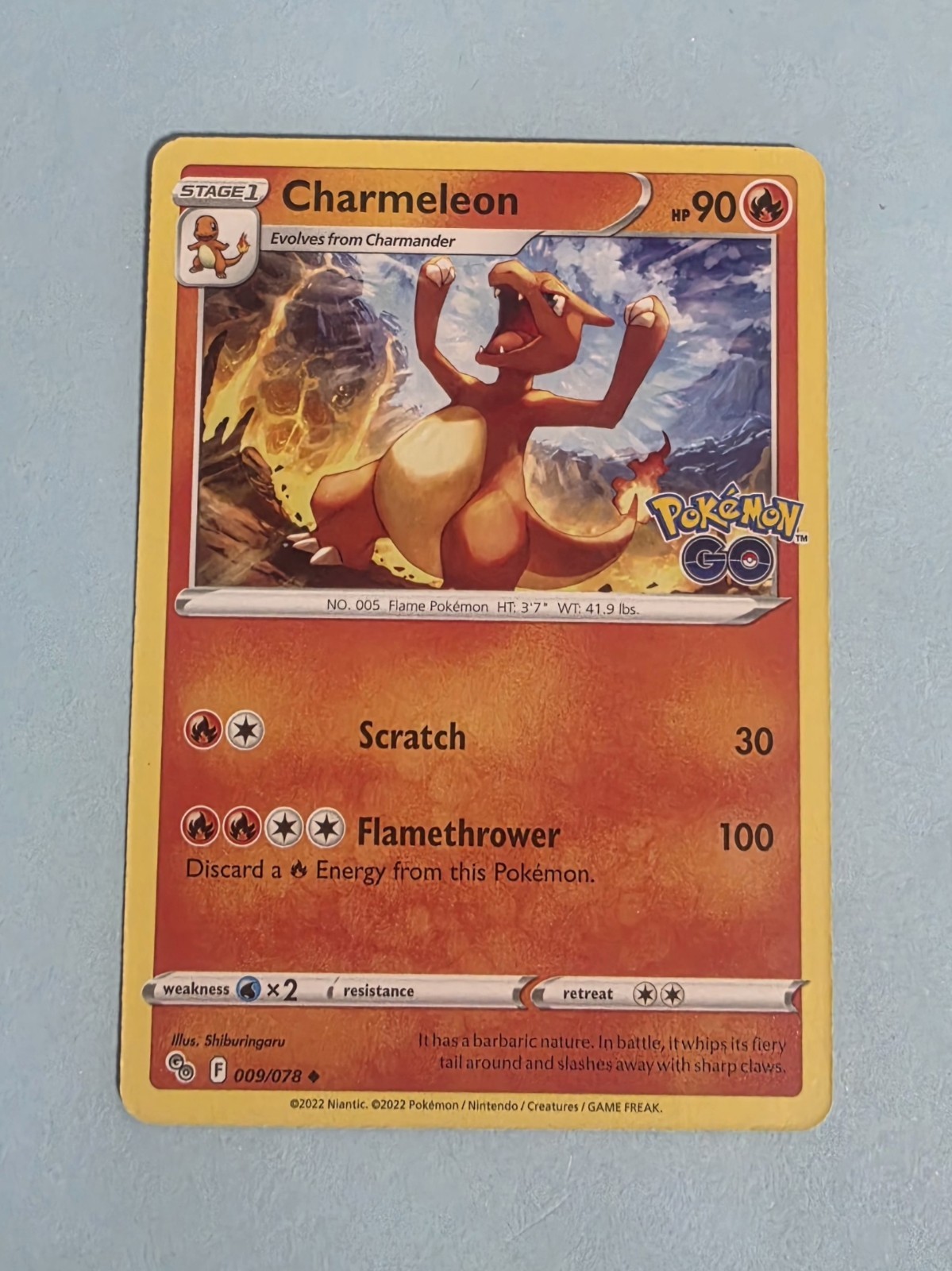 2022 Charmeleon 9/78 - Pokémon Go - NM Pokemon TCG