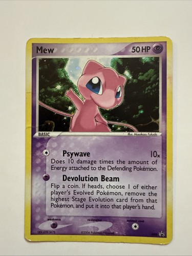 2006 Mew 040 Holo, Nintendo Black Star PROMO pokemon card DAMAGE