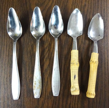 Grapefruit spoons ,serrated edge Stainless Steel, Japan, 5 pieces