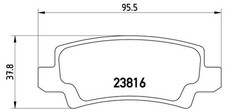 BREMBO P 83 065 BRAKE PAD SET, DISC BRAKE REAR AXLE FOR TOYOTA