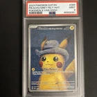 Pikachu Grey Felt Hat 2023 SVP #085 Van Gogh Promo Pokémon Card Mint PSA 9