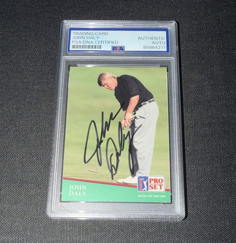 John Daly Signed 1991 Pro Set Rookie Card PSA Auto Bold Golf Legend