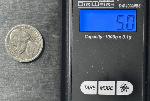 1990-P Jefferson Nickel ~ Major Mint Error Struck On Thick Planchet  - Picture 1 of 4