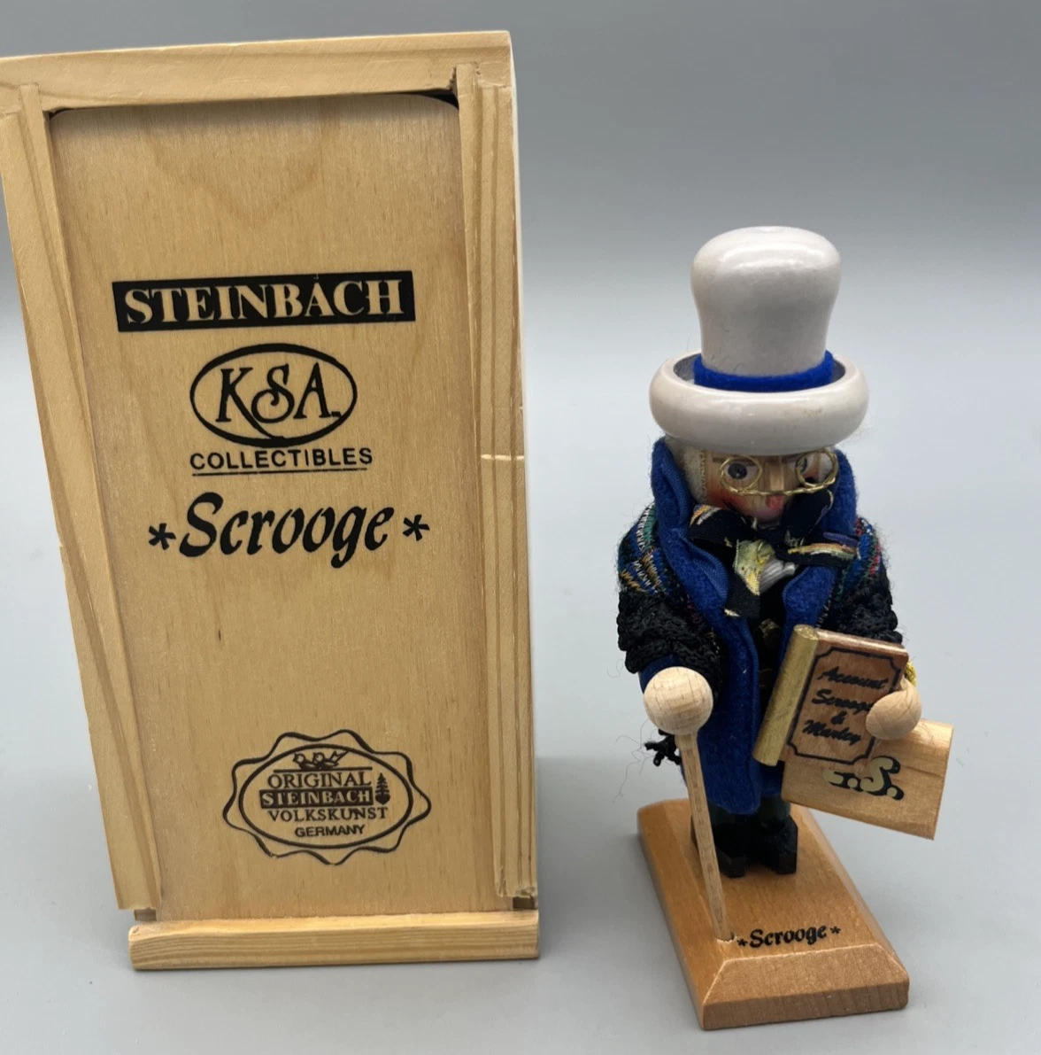 Steinbach Mini 5" Wooden Nutcracker EBENEZER SCROOGE Christmas Carol LTD ED Box