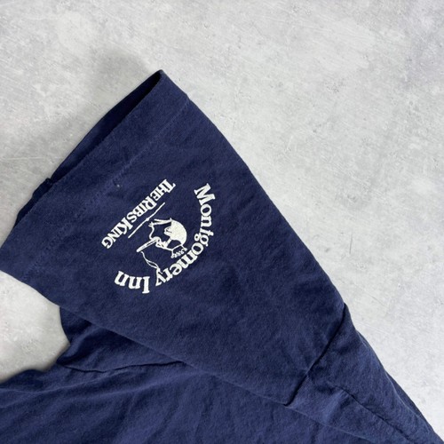 Vintage T Shirt Mens Large Navy Blue Single Stitch Graphic Print 90s USA (E) - Picture 6 of 6