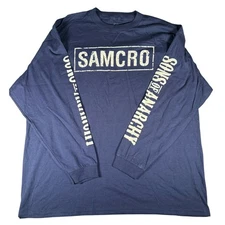 Sons of Anarchy SAMCRO Long Sleeve T-Shirt SOA Reaper Crew Biker 2XL