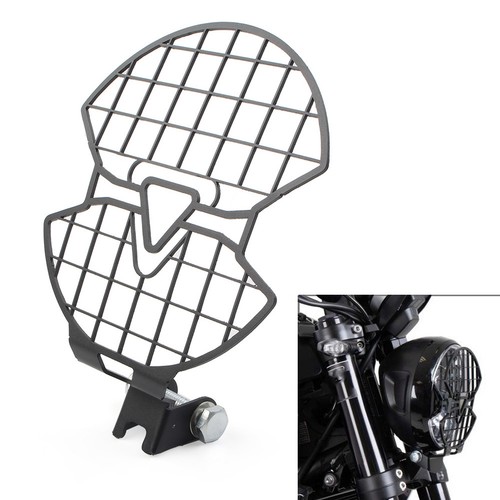 Front Headlight Grille Protective Guard Cover Fit Trident 660 2021-2023 Black - Picture 1 of 10