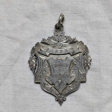 Beautiful Antique large silver pocket watch fob -Birmingham 1893 Albert Sydenham