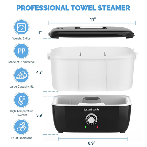 Easyinbeauty Hot Towel Warmer for Facials, Holds 16 Small Towels, 5L Portable To - Picture 4 of 12