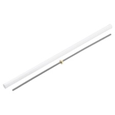 1 Pcs 800mm Lead Screw with Tr8x2 Brass Nut and Plastic Packaging Tube, Silver
