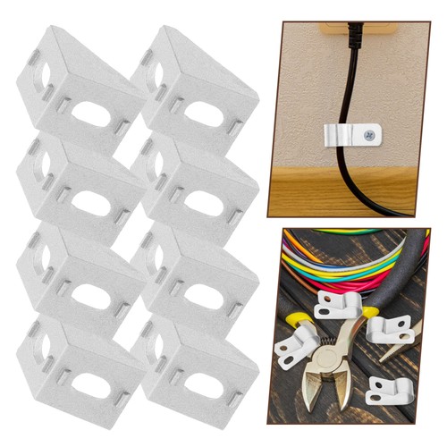 20 Pcs Clip Di Filo A Forma R. Fermacavi Per Morsetto Gestione Del - Photo 9/12