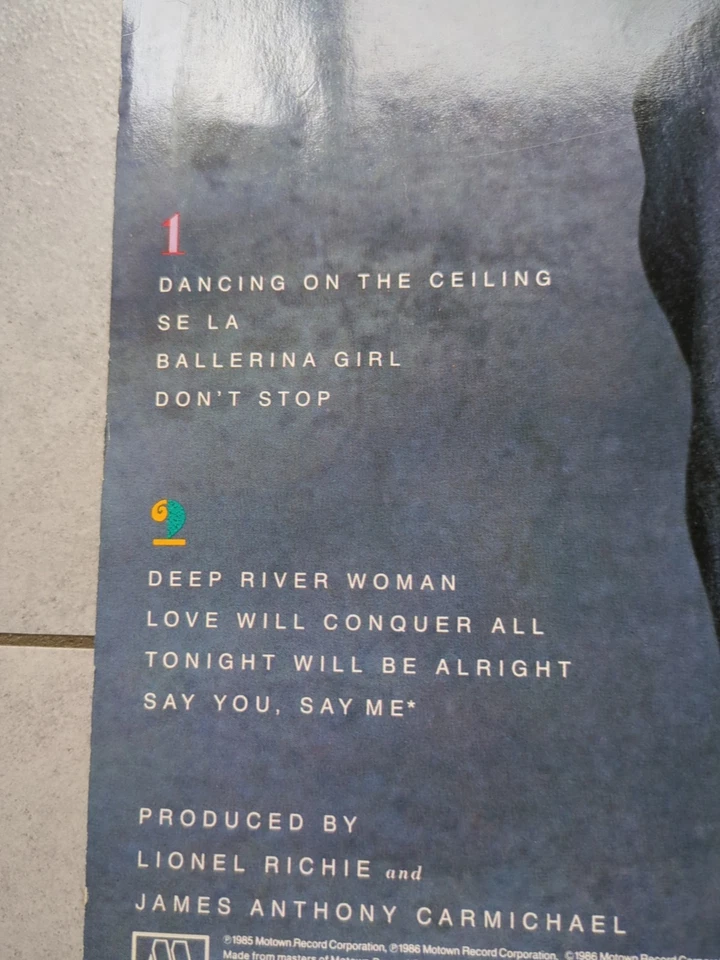 Lionel Richie   Dancing On The Ceiling   Vinyl LP Schallplatte 1986 EU OIS EX/EX - Bild 4 von 4