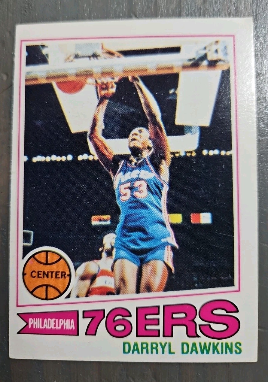 1977-78 Topps White Back 132 Darryl Dawkins RC Philadelphia 76ers Excellent