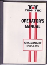 GENUINE ORIGINAL TEN-TEC MODEL 505 ARGONAUT OPERATOR'S MANUAL