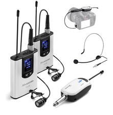 Alvoxcon TG220 Wireless Headset Lavalier Microphone System NEW OPEN BOX NEVERUSE