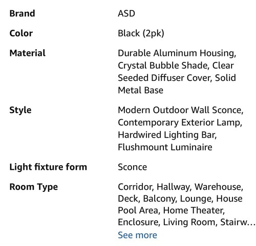 ASD LED 24 Inch Bubble Glass Wall Light Fixture | 20W 600LM 3000K-5000K 100-2... - Picture 9 of 11