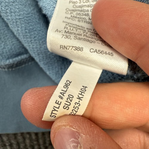 J Crew Sweatshirt Mens XL Blue Lightweight Sunfaded French Terry Crewneck Jumper - Picture 9 of 11