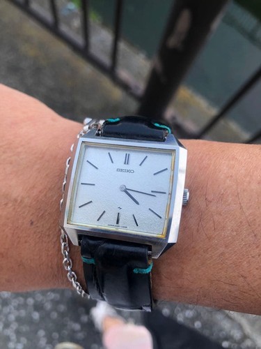 Reloj Hombre Seiko Chario Cuadrado Cuerda Manual De Colección Excelente Estado - Imagen 9 de 12