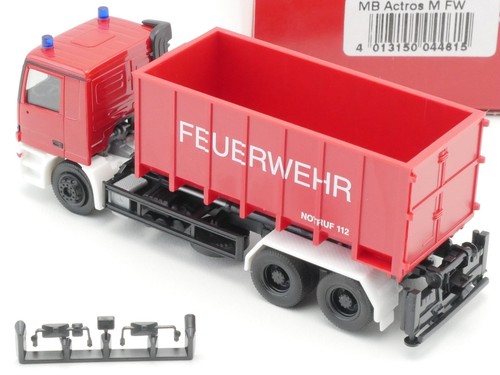 Herpa 044615 MB Actros M Roll Trough Fire Brigade 1:87 Mint! Ob Sg 1705-02-03 - Picture 2 of 3