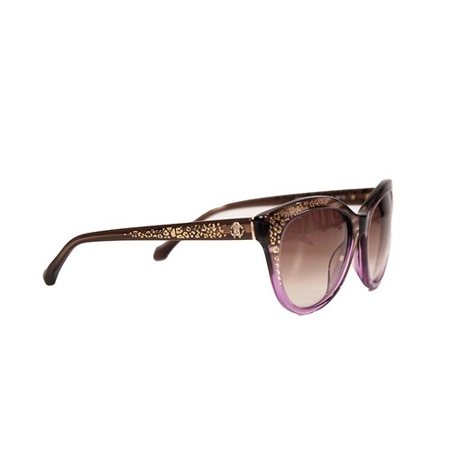 NUEVO $345 ROBERTO CAVALLI Púrpura DORADO RC LOGO LEOPARDO GAFAS DE SOL DE GRAN TAMAÑO OJO DE GATO - Imagen 3 de 13