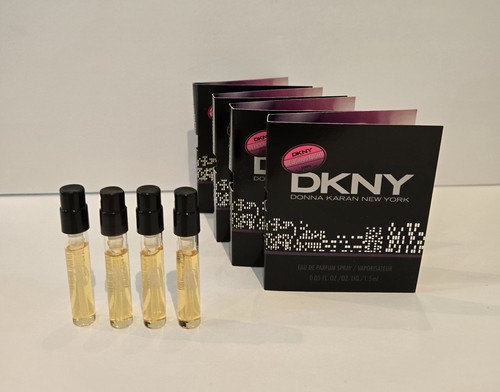 4 Dkny Delicious Night EDP Eau De Parfum Spray Perfume .05oz 1.5ml Card Samples