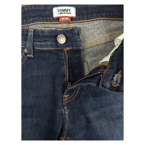 Tommy Jeans Slim Fit Jeans 30/30 Medium Blue Washed Stretch Denim Tunisia Made - Picture 5 of 8