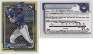 2024 Bowman Chrome Prospects Yellow Refractor /75 Arjun Nimmala #BCP-142