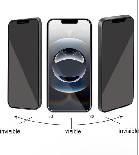 Ailun Privacy Screen Protector for iPhone 16e / 14 / 13 / Black - Picture 3 of 6