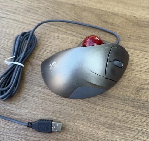 Logitech T-BB18 Trackman Wheel USB Trackball Mouse - Tested & Working W/ Box - Picture 5 of 12