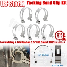 5PCS Clamp-On Exhaust Pipe Tacking Band Clip Kit For Welding & Fabrication 2.5''