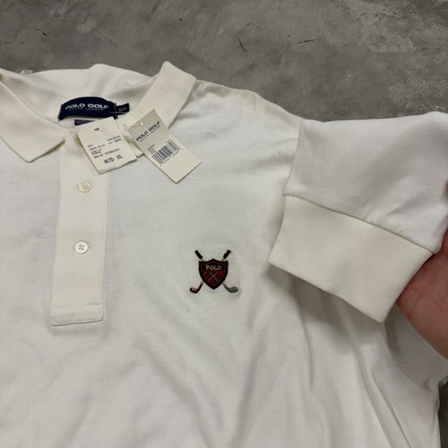 Neu mit Etikett Polo Golf Ralph Lauren langärmliges Herrenhemd mit Kragen 2XL weiß Golf-Logo - Bild 7 von 7