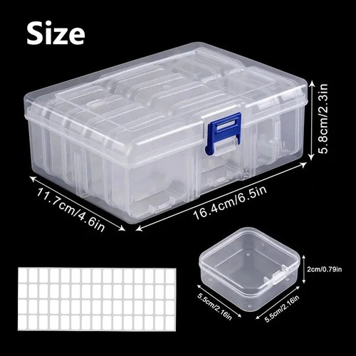 Hágalo usted mismo Caja de Almacenamiento de Bordados Pintura de Diamantes, Arte en Uñas Joyería Estrás Mosaico - Imagen 16 de 28