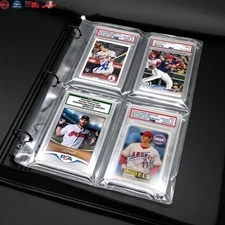Graded Card Slab Binder Pages For Storage 10 Pages Hold 40 PSA, BGS, CGC Cards