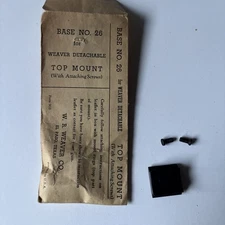 Weaver 26 Top Mount Base 48026 Springfield 1911 A-2 SASS Conversion NOS 