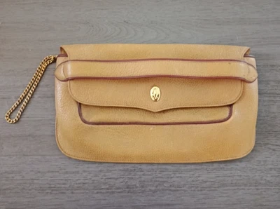 Pochette vintage en cuir jaune "Must de Cartier" Cartier Rouge Bordeaux - Photo 1/4