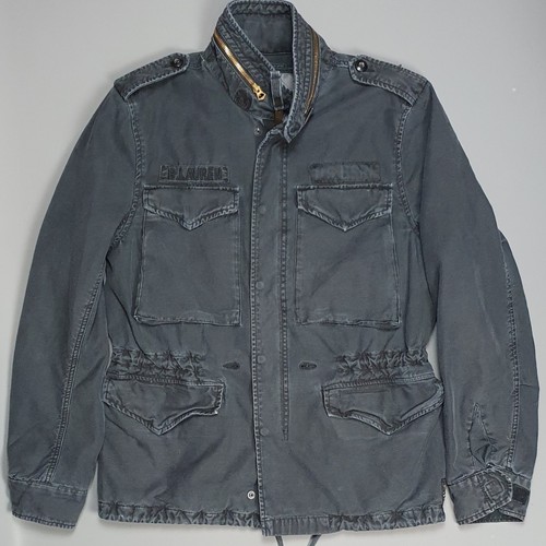 Ralph Lauren Military Jacket Parka Size Small Blue Stars & Stripes Flag - Picture 2 of 7