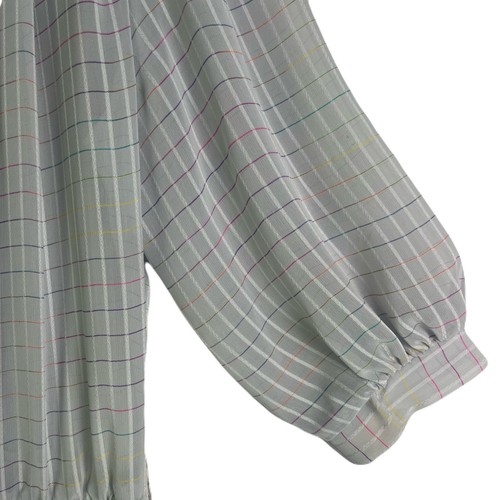L.T.D. By Roberta Vintage Sheer Grey With Colorful Pinstripes Womens Size M - Picture 5 of 11