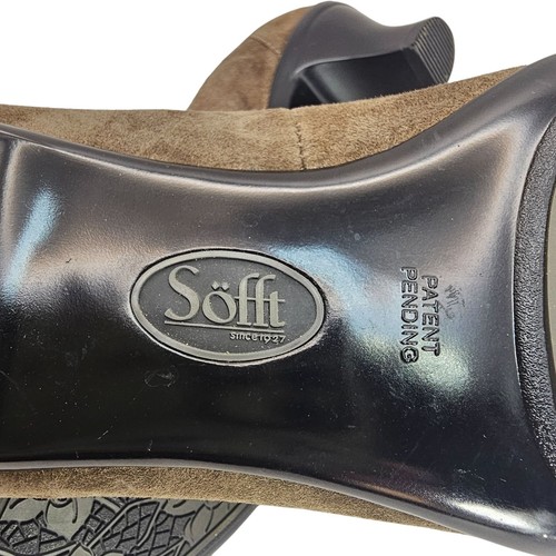 Söfft 9.5M Kalliope Nimbus Grey Suede Heels Studded Bow - Picture 15 of 15