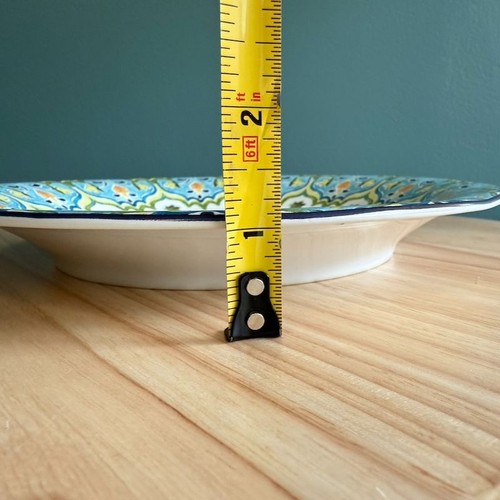 Pier 1 Imports Celeste Salad Plates Dishes 9" Blue Green Turquoise Garden Spring - Picture 4 of 9